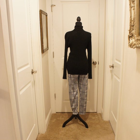 REDUCED New without Tags Stylish Black Checkered Slacks/ Pants Size 2x - Picture 1 of 2